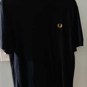 Fred Perry Black Tee with Gold Logo
